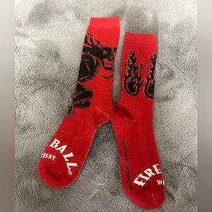 Fireball Whiskey Red and Black Sock set